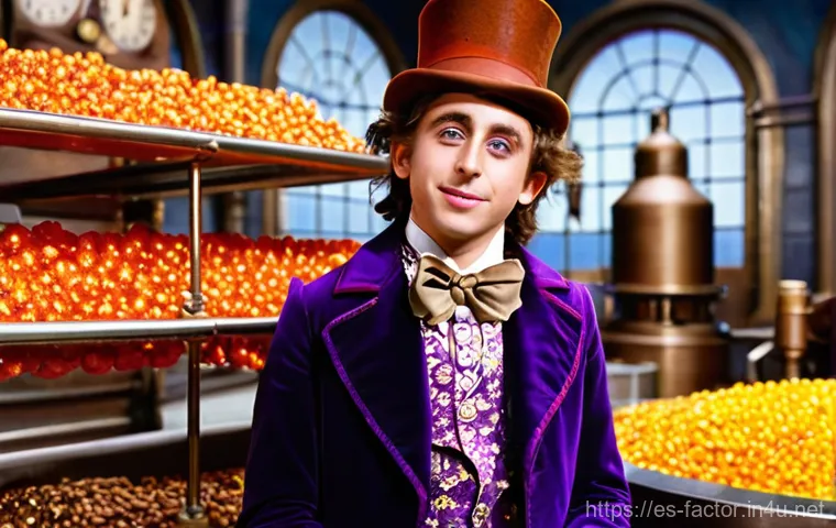 Timothée Chalamet와 젊은 세대의 아이콘 - **Prompt for *Wonka* (Young Willy Wonka):**
A charming and whimsical young Willy Wonka, portraye...
