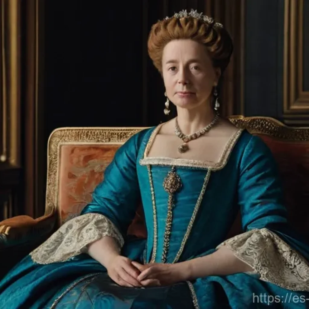 Olivia Colman의 왕실 역할 성공 비결 - **Prompt 1 (Inspired by Queen Anne from "The Favourite"):**
"A candid, emotionally resonant port...