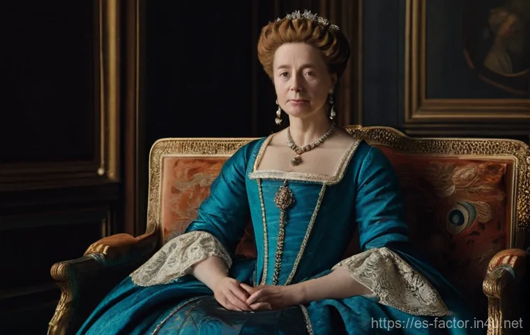 Olivia Colman의 왕실 역할 성공 비결 - **Prompt 1 (Inspired by Queen Anne from "The Favourite"):**
"A candid, emotionally resonant port...